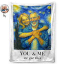Gift For Couples,Gift For Husband,Gift For Wife,Gift For Boyfriend,Gift For Girlfriend,Love,Custom Photo - Custom Photo You & Me We Got This Under Starry Night - Personalized Fleece Blanket, Sherpa Blanket