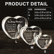 Memorial,Family,Parents,Gift For Grandparents,Custom Photo,Sad - Custom Photo Your Life Was A Blessing Memorial - Personalized Crystal Heart
