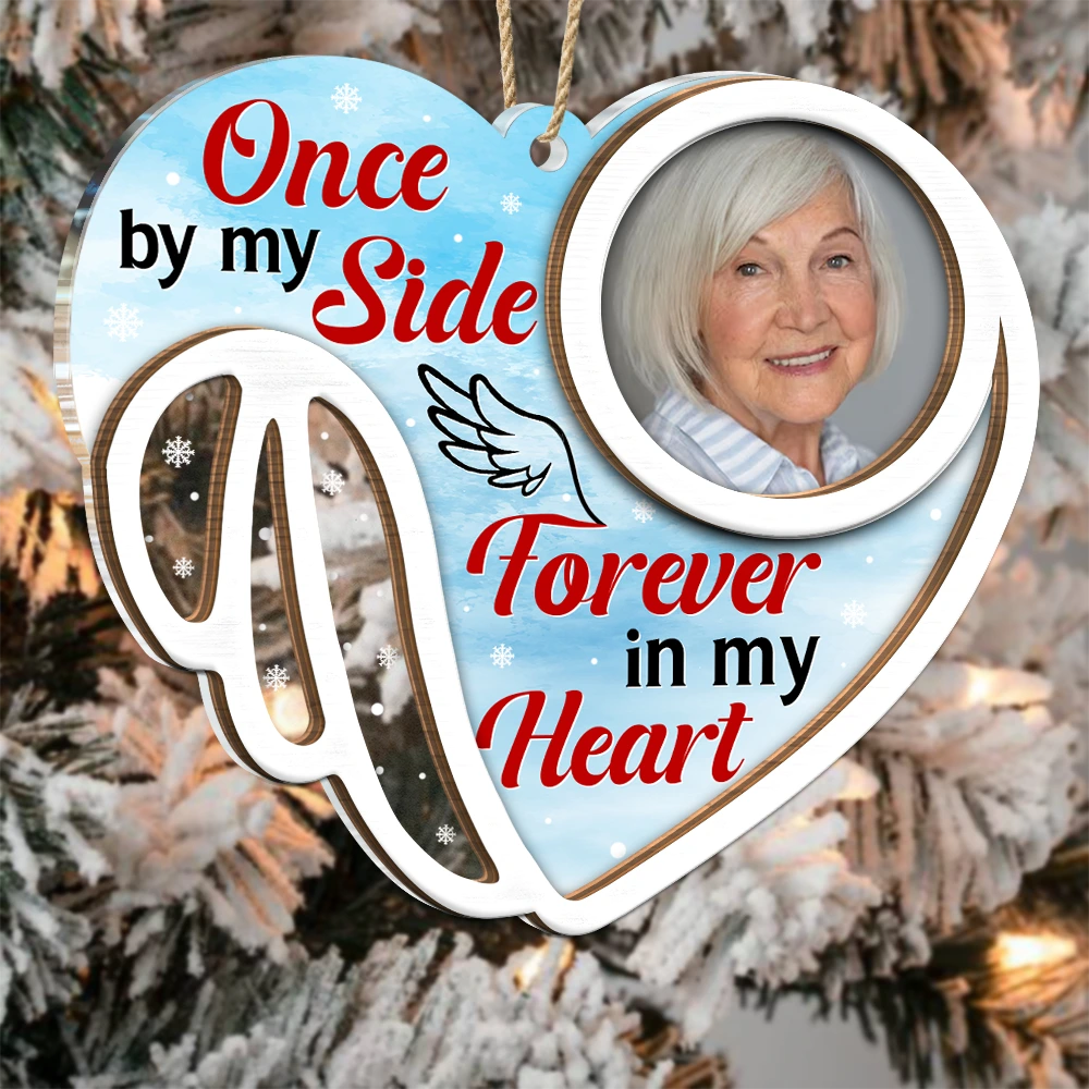 Gift For Yourself,Memorial,Sad,Christmas - Custom Photo Your Wings Were Ready - Personalized 2-Layered Mix Ornament