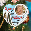 Gift For Yourself,Memorial,Sad,Christmas - Custom Photo Your Wings Were Ready - Personalized 2-Layered Mix Ornament