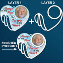 Gift For Yourself,Memorial,Sad,Christmas - Custom Photo Your Wings Were Ready - Personalized 2-Layered Mix Ornament