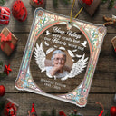 Family,Memorial,Gift For Grandparents,Parents,Sad,Christmas - Custom Photo Your Wings Were Ready My Heart Was Not - Personalized Custom Shaped Acrylic Ornament