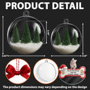 Custom Photo 1st Christmas With Forever Family - Personalized 3D Acrylic Ball Ornament