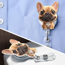 Top Market,Adorable,Art Design,Pet Lovers,Photo - 3D Chibi Adorable Pet - Custom Photo 3D Chibi Pet Dog Cat Adorable - Personalized Badge Reel