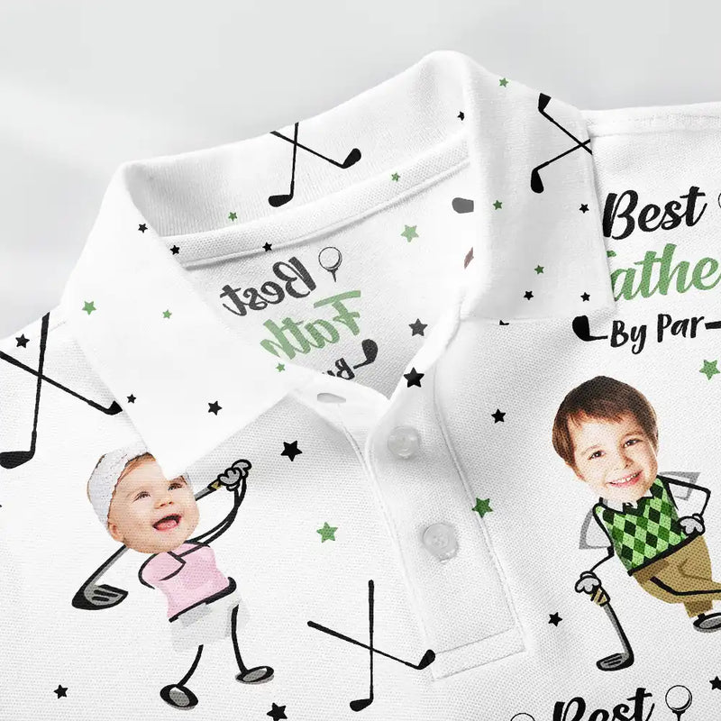 Custom Photo Best Dad Papa By Par - Personalized Polo Shirt