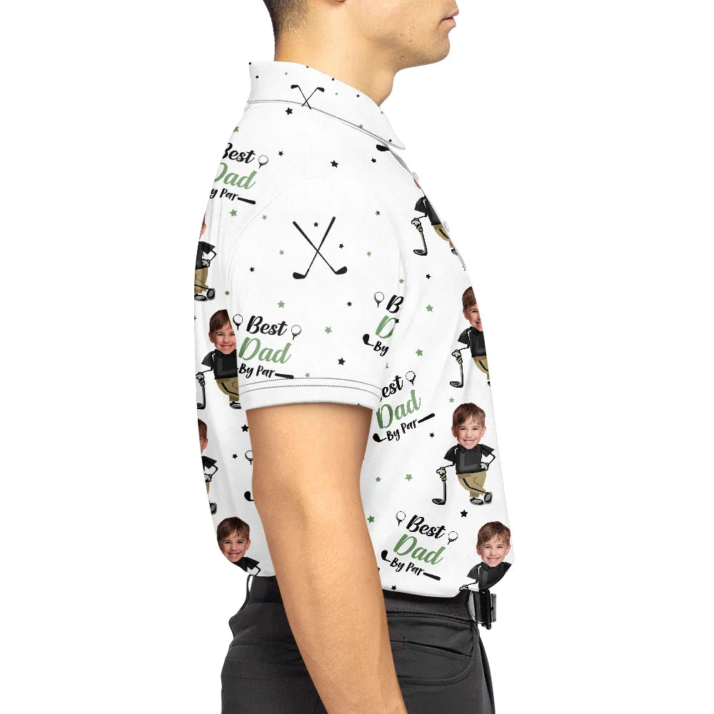 Custom Photo Best Dad Papa By Par - Personalized Polo Shirt