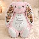 Art Design,Sentimental,Gift For Kids,Memorial,Photo Collage - Custom Photo Cuddle From Heaven Memorial Keepsake - Personalized Soft Toy Bunny