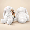Art Design,Sentimental,Gift For Kids,Memorial,Photo Collage - Custom Photo Cuddle From Heaven Memorial Keepsake - Personalized Soft Toy Bunny