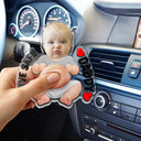 Gift For Father,Humorous,Custom Photo,Cut-Face Photo - Custom Photo Drive Safe Daddy Mommy - Personalized Squishy Acrylic Car Visor Clip
