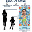 Custom Photo Hula Dancing - Personalized Beach Towel