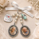 Sentimental,Custom Photo,Family,Wedding,Upload Full Photo - Custom Photo I'm Always With You Cardinal Bird - Personalized Photo Bouquet Charm