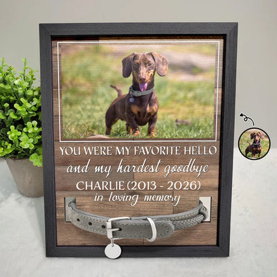 Rectangle Pet Loss Sign, Collar Frame
