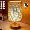 Art Design,Pet Memorial,Cozy,Pet Lovers,Memorial,Photo - Pencil Sketch - Remove BG - Custom Photo Pencil Sketch Dog Cat Pet Portrait Toile Remembrance - Personalized Fabric Lamp