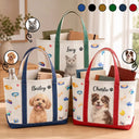 Adorable,Art Design,Pet Lovers,Photo - Watercolor - Remove BG - Custom Photo Realistic Watercolor Art Lovely Dog Cat Portrait - Personalized Fabric Tote Bag