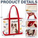 Adorable,Art Design,Pet Lovers,Photo - Watercolor - Remove BG - Custom Photo Realistic Watercolor Art Lovely Dog Cat Portrait - Personalized Fabric Tote Bag