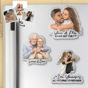 Custom Photo Semi Realistic Portrait Family Couple Pet Lovers Portrait - Personalized Acrylic Magnet