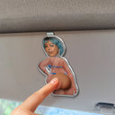 Custom Photo Summer Calling Booty - Personalized Squishy Acrylic Car Visor Clip