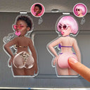 Custom Photo Summer Calling Booty - Personalized Squishy Acrylic Car Visor Clip