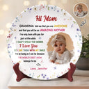 New Mom,Love,Gift For Mother,Photo,Sentimental - Custom Photo The World's Best Mommy Belongs To Me - Personalized Ceramic Plate