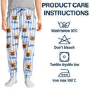 Art Design,Playful,Pet Lovers,Photo - Vivid Watercolor Art - Custom Photo Vivid Watercolor Art Happy Dog Cat Pet Stripe - Personalized Pajama Pants