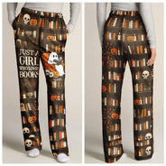Reading, Gift For Yourself, Gift For Women, Happy - Cute Ghost Just A Girl Who Loves Books - Personalized Pajama Pants