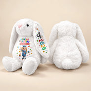 Graduation,Gift For Grandkids,Gift For Kids,Happy,Vector - Cute Graduation Kid Kindergarten Preschool - Personalized Soft Toy Bunny