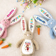 Graduation,Gift For Grandkids,Gift For Kids,Happy,Vector - Cute Graduation Kid Kindergarten Preschool - Personalized Soft Toy Bunny