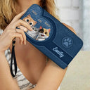 Cat Lovers - Cute Cats 3D Effect Aesthetic Pattern - Personalized Leather Long Wallet
