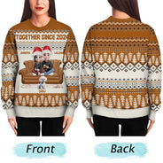 Gift For Couples, Dog Lovers, Family, Parents, Happy, Christmas - Cute Couple With Kids And Dogs 3D Effect - Personalized Unisex Ugly Sweater