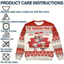 Gift For Couples, Dog Lovers, Family, Parents, Happy, Christmas - Cute Couple With Kids And Dogs 3D Effect - Personalized Unisex Ugly Sweater