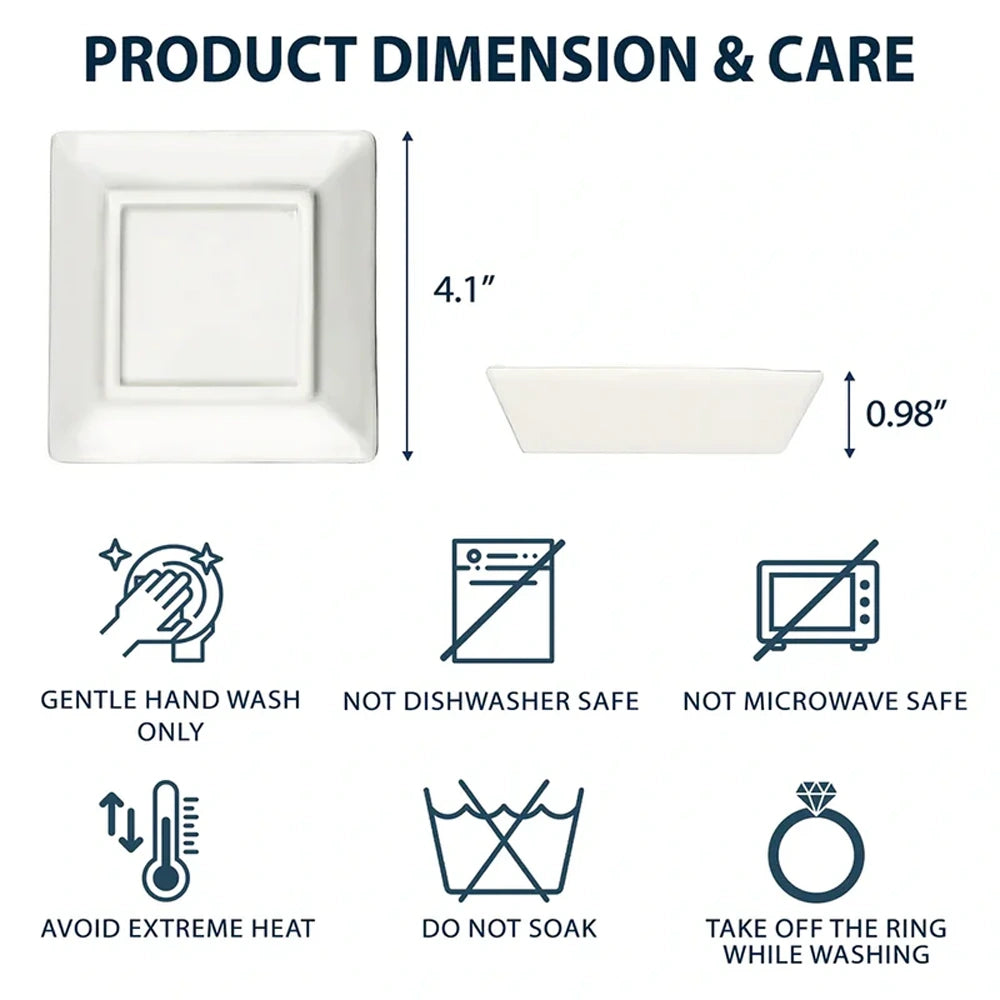 Halloween,Gift For Bestie,Old Best friends,Happy - Cute Ghost Bestie Friends Until We Die Toile De Jouy Pattern - Personalized Ring Dish