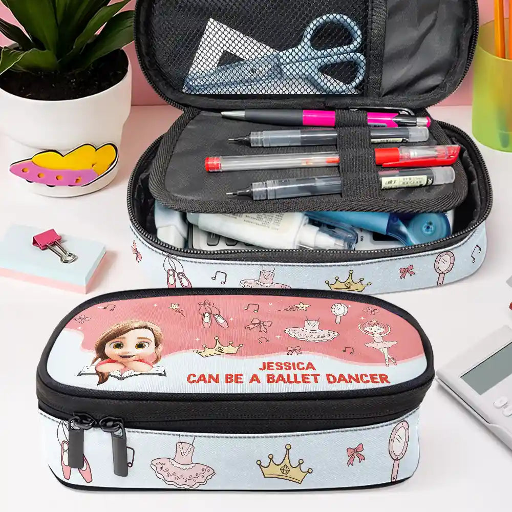 Gift For Kids, Back To School - Cute Kid Can Be Doctor Teacher Firefighter Astronaut - Personalized Pencil Case