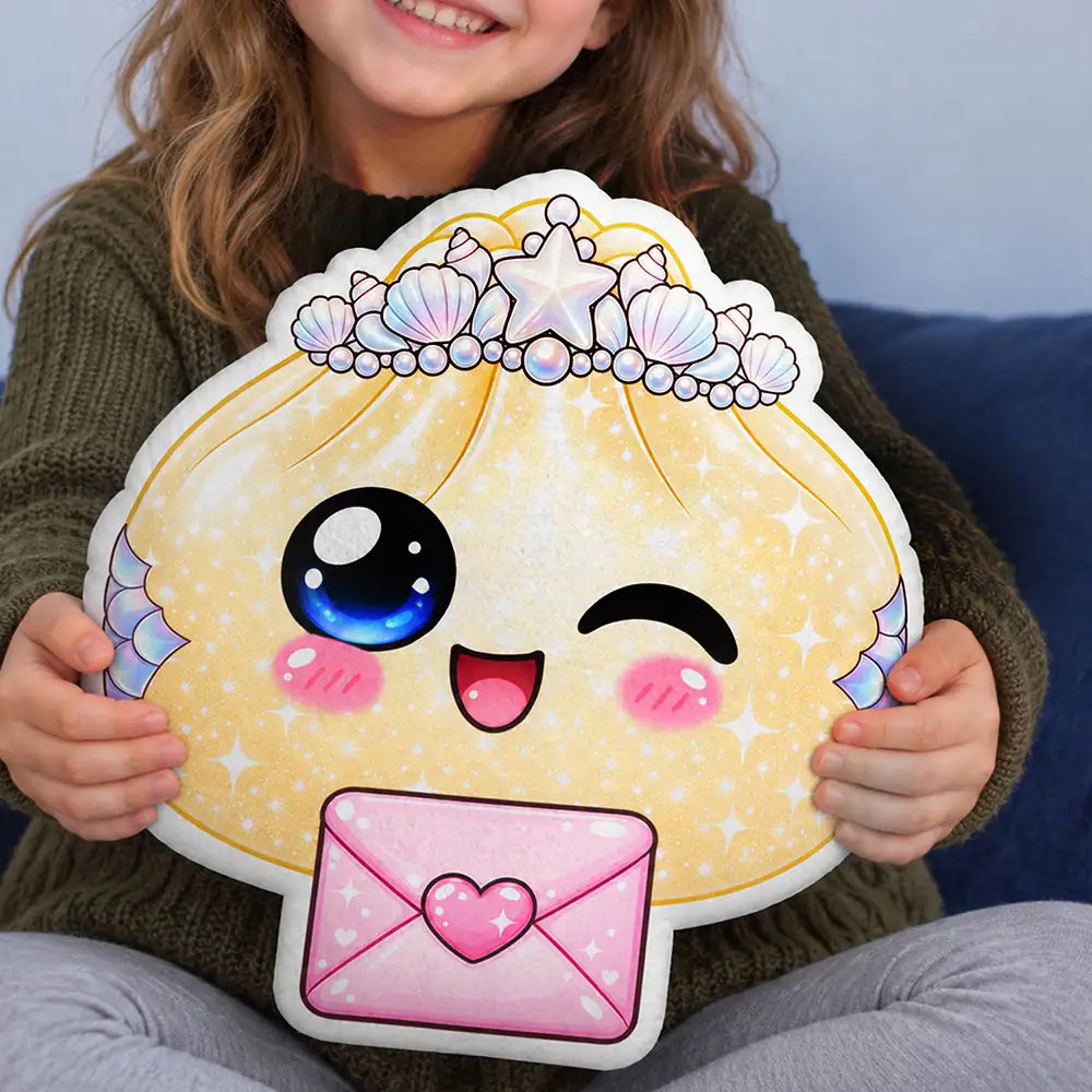 Cute Squishy Dumpling Character Gift For Kids Daughter - Personalized Custom Shaped Pillow