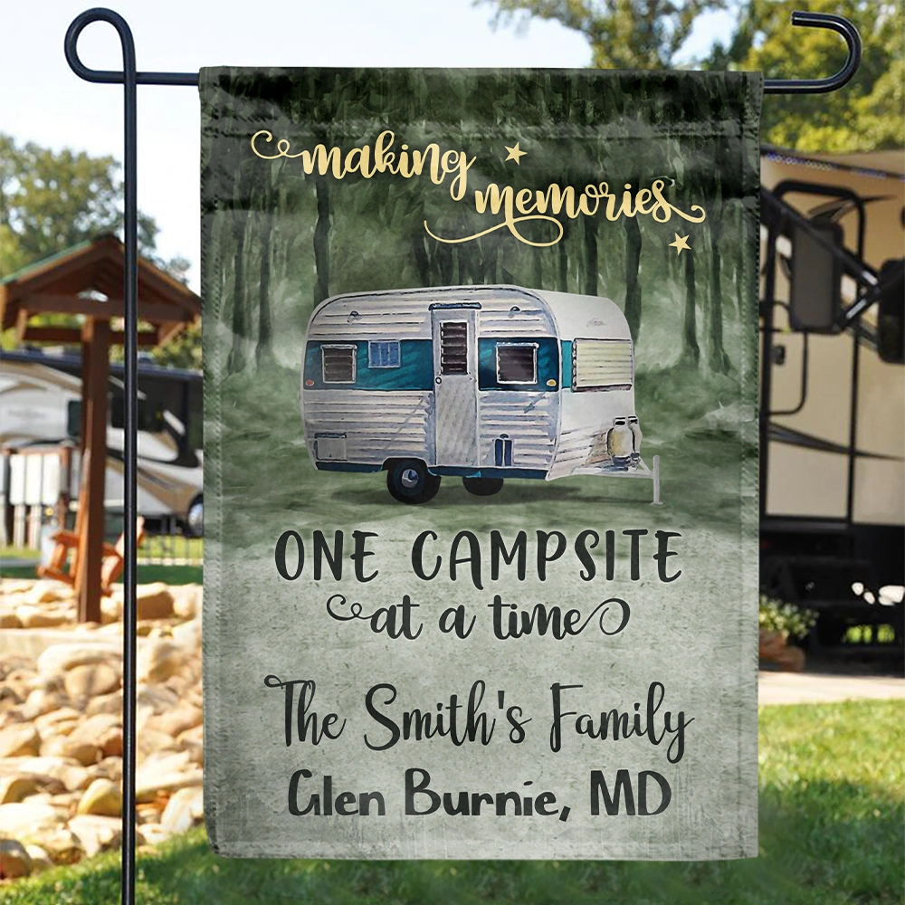 Personalized Camping Making Memories Custom RV Customized Flag