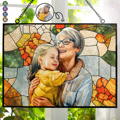 Horizontal Stained Glass Suncatcher