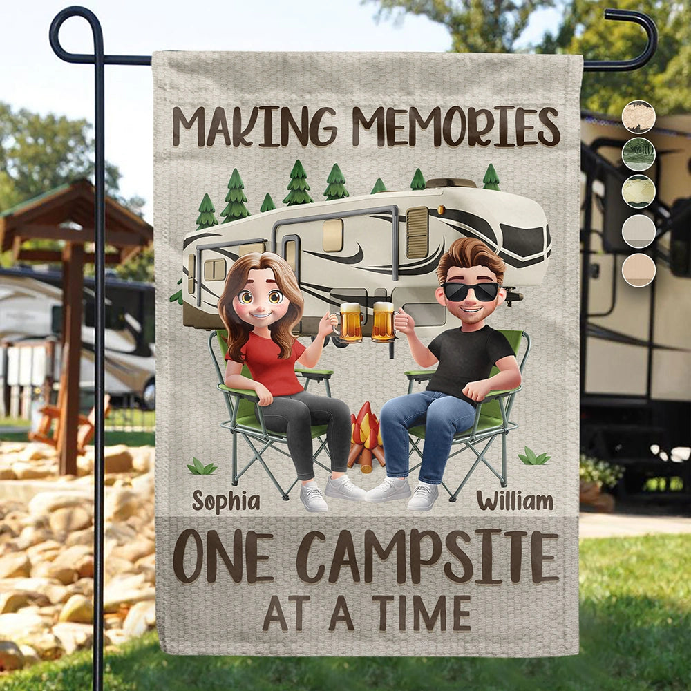 Making Memories One Campsite At A Time - Personalized Flag
