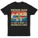 Fier père de plusieurs enfants et adultes - Cadeau amusant pour papa, père, grand-père - T-shirt personnalisé