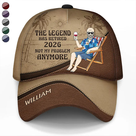 The Legend Has Retired Vintage - Personalized Classic Cap