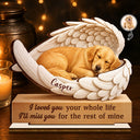 Art Design, Healing, Pet Memorial, Pet Lovers, Memorial, Photo - Sleeping Dog Cat Baby - Custom Photo Sleeping Angel If Love Alone Could Have Kept You Here Dog Cat Remembrance - Personalized Custom Shaped Wooden Plaque
