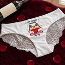 Wedding Anniversary,Gift For Wife,Humorous,Gift For Couples,Vector - I Love Your Face Timber Couple - Personalized Panty