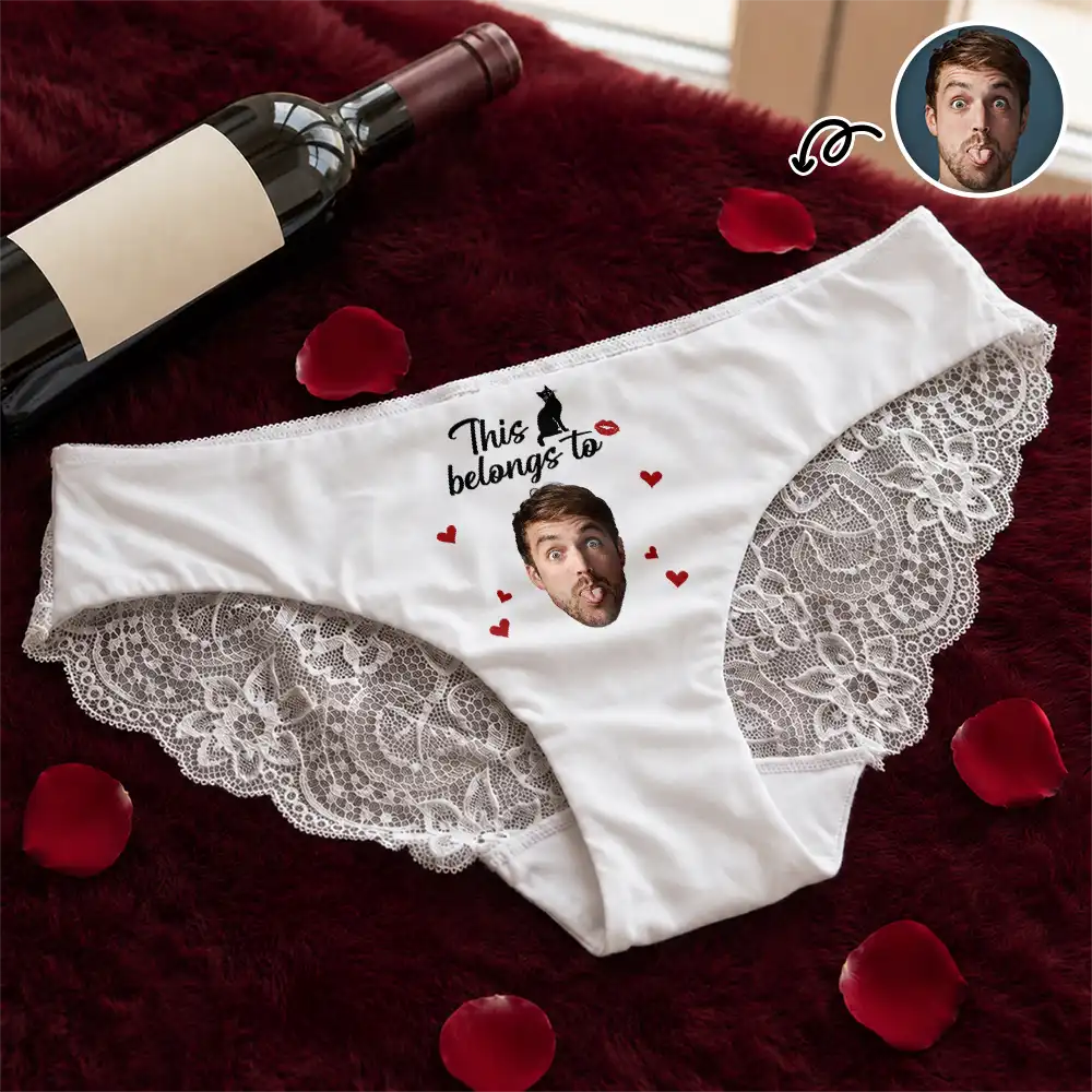 Custom Photo This Kitty Belongs To Lover - Personalized Panty