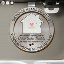 Gift For Couples,Gift For Wife,Gift For Husband,Gift For Father,Gift For Mother,Long Distance,Happy - Location Map Distance Means So Little When Someone Means So Much - Personalized Custom Shaped Car Visor Clip