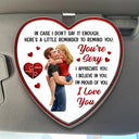Love,Gift For Couples,Gift For Husband,Gift For Wife,Gift For Boyfriend,Gift For Girlfriend - In Case I Don't Say It Enough 3D Kissing Couples - Personalized Custom Shaped Acrylic Car Visor Clip