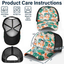 Gift For Father,Summer - Custom Photo Beach Summer Tropical Fun Face Vacation Vibe - Personalized Mesh-back Casual Cap