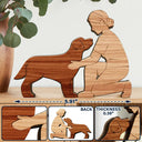 Dog Mom,Dog Lovers,Happy - A Girl And Her Dog A Bond That Can't Be Broken - Personalized Wooden Dog Sculpture