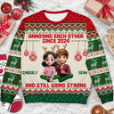 Gift For Couples,Funny,Christmas - Annoying Each Other Since Year 3D Effect Couple - Personalized Unisex Ugly Sweater