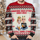 Gift For Couples,Funny,Christmas - Annoying Each Other Since Year 3D Effect Couple - Personalized Unisex Ugly Sweater