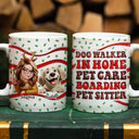 Dog Lovers,Dog Mom,Funny - Dog Walker In Home Pet Care Funny - 3D Inflated Effect Printed Mug, Personalized White Edge-to-Edge Mug