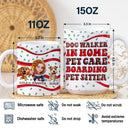 Dog Lovers,Dog Mom,Funny - Dog Walker In Home Pet Care Funny - 3D Inflated Effect Printed Mug, Personalized White Edge-to-Edge Mug