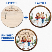 Funny,Christmas,Gift For Bestie - I Would Help You Bury The Body 3D Effect Besties - Personalized 2-Layered Wooden Ornament